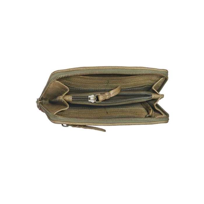 ZIP WALLET DESERT GREEN
